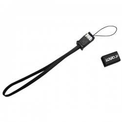 Logo USB kábel (2.0), USB A samec - microUSB samec, 0.3m, čierny,...