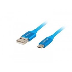 LANBERG Micro USB (M) na USB-A (M) 2.0 kabel 1m, modrý, rychlé...
