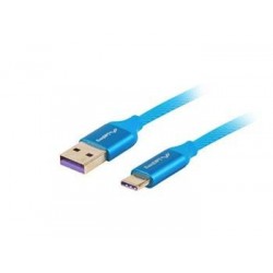 LANBERG USB-C (M) na USB-A (M) 2.0 kabel 1m, modrý, (Huawei 5A)...