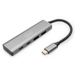DIGITUS USB-C 4 Port HUB, 2x USB A + 2x USB-C DA-70245