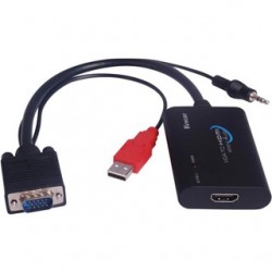 PremiumCord VGA+audio elektronický konvertor na HDMI khcon-04