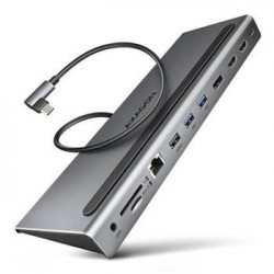 AXAGON HMC-4KX3, USB 3.2 Gen 1 hub, porty 3x USB-A, DP, HDMI...