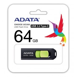 64GB ADATA UC300 USB 3.2 černá/zelená ACHO-UC300-64G-RBK/GN