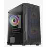 Aerocool Trinity Mini, skrinka mATX, bez zdroja, 3x RGB LED fan, USB3.0, čierna Trinity Mini-G-BK-v2