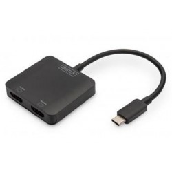 DIGITUS USB-C - 2x HDMI MST Video Hub DP 1.4, HDMI 2.0, 4K/60Hz...