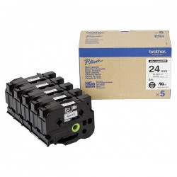 Brother orig. páska do tlač. štítkov HGE-251, čierna tlač/biely...