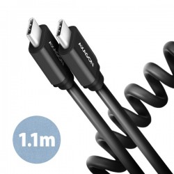 AXAGON BUCM-CM20TB, TWISTER kabel USB-C  -  USB-C, 1.1m, USB 2.0,...