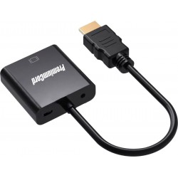 PremiumCord Převodník HDMI na VGA, 3,5mm jack čer. khcon-54