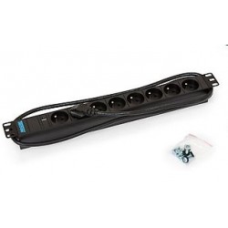 TRITON 19" rozvodný panel 1U; 8 x zásuvka ČSN, 2 m + zástrčka,...