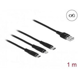 Delock Nabíjecí kabel USB 3 v 1 pro Lightning™ / Micro USB / USB...