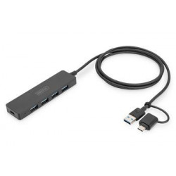 Digitus USB 3.0 Hub 4-Port, Slim Line, 1,2m kabel DA-70236