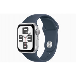 Apple Watch SE/40mm/Silver/Sport Band/Storm Blue/-M/L MRE23QC/A