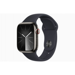 Apple Watch S9 Cell/45mm/Graphite/Sport Band/Midnight/-S/M MRMV3QC/A