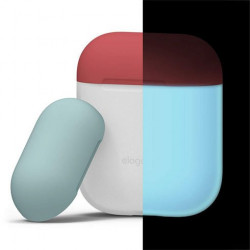 Elago Airpods Silicone Duo Case - NightGlow Blue/Pastel Blue, Pink...