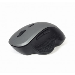 GEMBIRD myš MUSW-6B-02, černo-stříbrná, bezdrátová, USB nano...