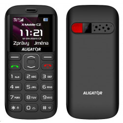 Aligator A720 4G Senior, černá + nabíjecí stojánek A720B