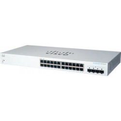 Prepínač Cisco CBS220-24T-4G, 24xGbE RJ45, 4xSFP, bez ventilátora -...