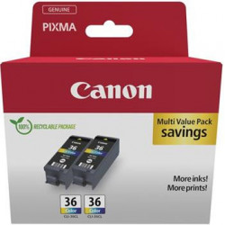 kazeta CANON CLI-36 color TWIN PIXMA iP100/iP110/TR150, mini 260...