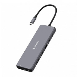 USB (3.2) hub 13-port, 32153, šedý, dĺžka kábla 20cm, Verbatim, 2x...