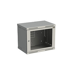 Rozvaděč nástěnný SENSA 9U 400mm, dveře sklo, RAL 7035,...