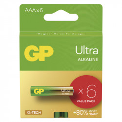 GP Alkalická baterie ULTRA AAA (LR03)- 6ks 1013126000