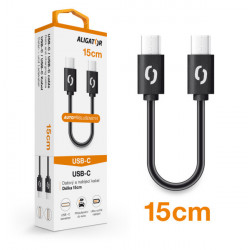 ALIGATOR Datový kabel POWER USB-C/USB-C 15cm, černý DATKP44