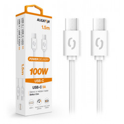 Datový kabel ALIGATOR POWER 100W, USB-C/USB-C 5A, 1,5m bílý DATKP47