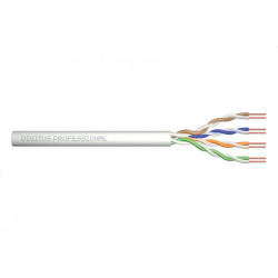 DIGITUS kábel Cat5e U/UTP, drôt, 100MHz Eca (PVC), AWG 24/1, 305m...