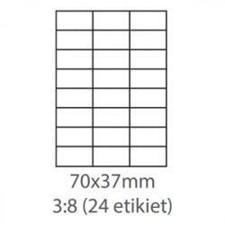 etikety Ecodata samolepiace 70x37 univerzálne biele 24ks/A4 (100...