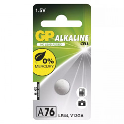 Batéria alkalická, A76F (LR44), LR44, 1.5V, GP, blister, 1-pack B13762