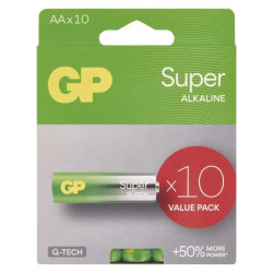 Batéria alkalická, AA (LR6), AA, 1.5V, GP, fólia, 10-pack, SUPER...