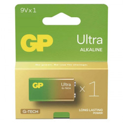 Batéria alkalická, R61, R61, 9V, GP, fólia, 1-pack, ULTRA B02511