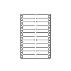 Logo tabelačné etikety 89mm x 23.4mm, A4, dvojradové, biele, 24...