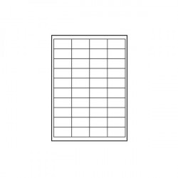 Logo etikety 48.5mm x 25.4mm, A4, matné, biele, 44 etikiet,...