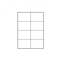 Logo etikety 105mm x 74,2mm, A4, matné, biele, 8 etikiet, 140g/m2,...