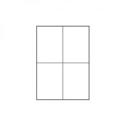 Logo etikety 105mm x 148mm, A4, matné, biele, 4 etikety, 140g/m2,...