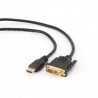 Gembird HDMI - DVI male-male kábel (pozlátené konektory 18+1), 0.5m CC-HDMI-DVI-0.5M