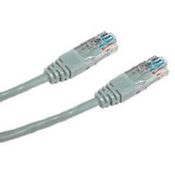 DATACOM Křížený UTP patch kabel 0,5m Cat5e šedý 1509