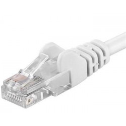 PremiumCord Patch kabel UTP RJ45-RJ45 level 5e 0.5m, bílá sputp005W