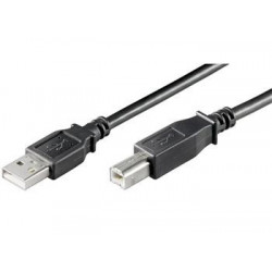 PremiumCord Kabel USB 2.0, A-B, 0.5m barva černá ku2ab05bk