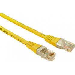 SOLARIX patch kabel CAT5E UTP PVC 0,5m žlutý C5E-155YE-0,5MB