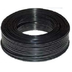 DATACOM Telefonní kabel 4ž. lanko černý plochý  bal.100m 1002