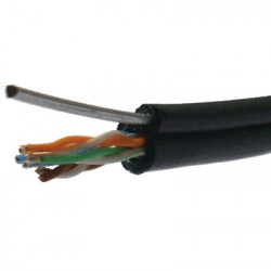 DATACOM UTP drát Cat5e 305m samonosný OUTDOOR blk 1106