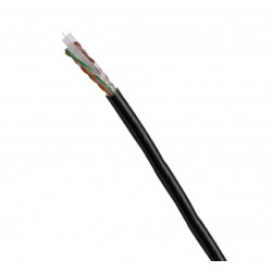 DATACOM UTP drát CAT6 PE 100m černý OUTDOOR 1359