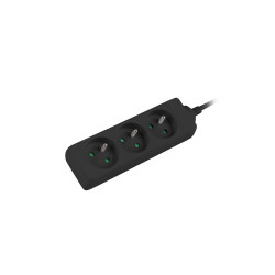 Prodlužovací kabel Lanberg PS0, 3 zásuvky, 1,5m, černá PS0-03E-0150-BK