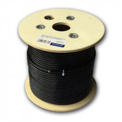 DATACOM S/FTP drát CAT7  PE,Fca  100m, plášť černý  OUTDOOR 12171