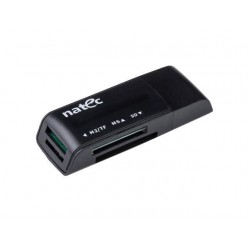 Natec MINI ANT 3 Čítačka kariet SDHC/MMC/M2/MicroSD USB 2.0, čierna...