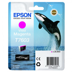 Epson originál ink C13T76034N10, T7603, vivid magenta, 25,9ml, 1ks