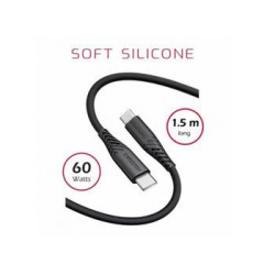 SWISSTEN DATOVÝ KABEL SOFT SILICONE USB-C / USB-C 1,5 M 60W ČERNÝ...