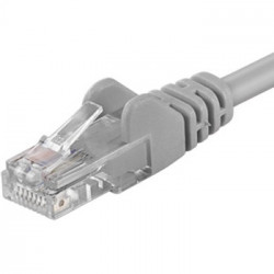 PremiumCord Patch kabel UTP RJ45-RJ45 level 5e 0.1m šedá sputp001